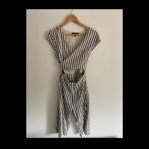 Cropped leg jumpsuit